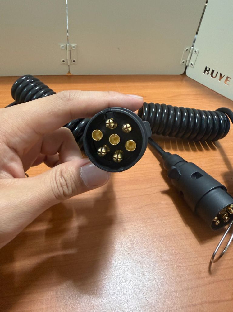 블랙 코일 트레일러 커넥터 7핀 2개 이미지