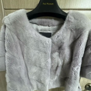 폴뮤지엄 밍크 쟈켓 코트 숄 이미지