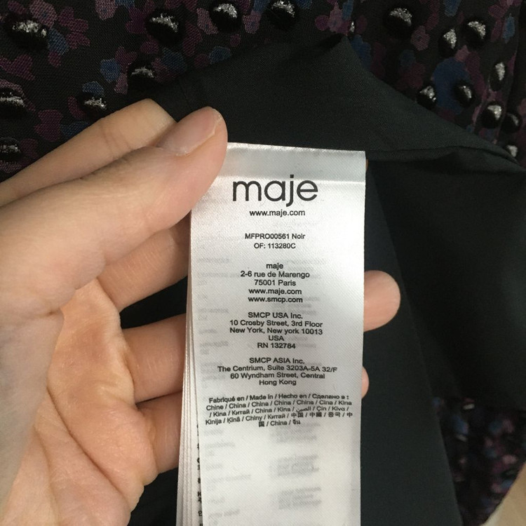 새상품 MAJE 마쥬 레바나 번아웃 벨벳 원피스 1 이미지