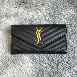 입생로랑 마틀라세 장지갑 금장 캐비어 이미지