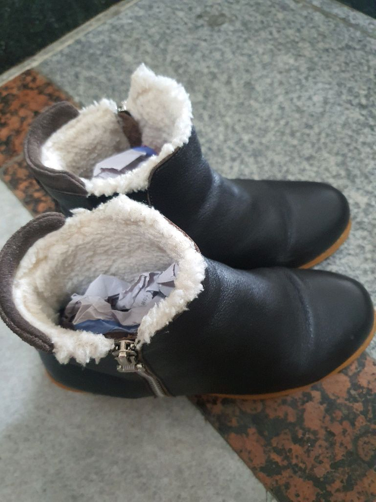 양털 안감 앵클부츠 이미지