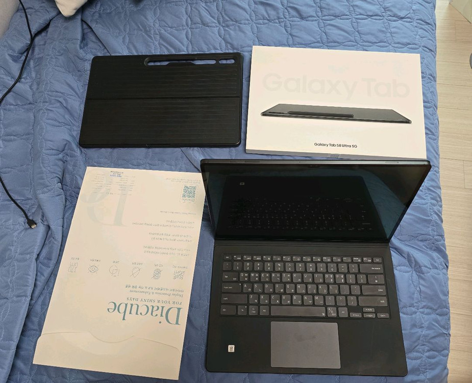 갤럭시탭 S8 울트라 Ultra 128GB 5g (셀룰러)+ 키보드 커버 + S펜 +케이스 + 필름1매 이미지