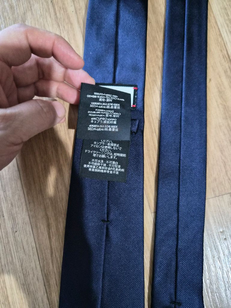 구찌 네이비 실크 스네이크 넥타이 (풀박) 이미지