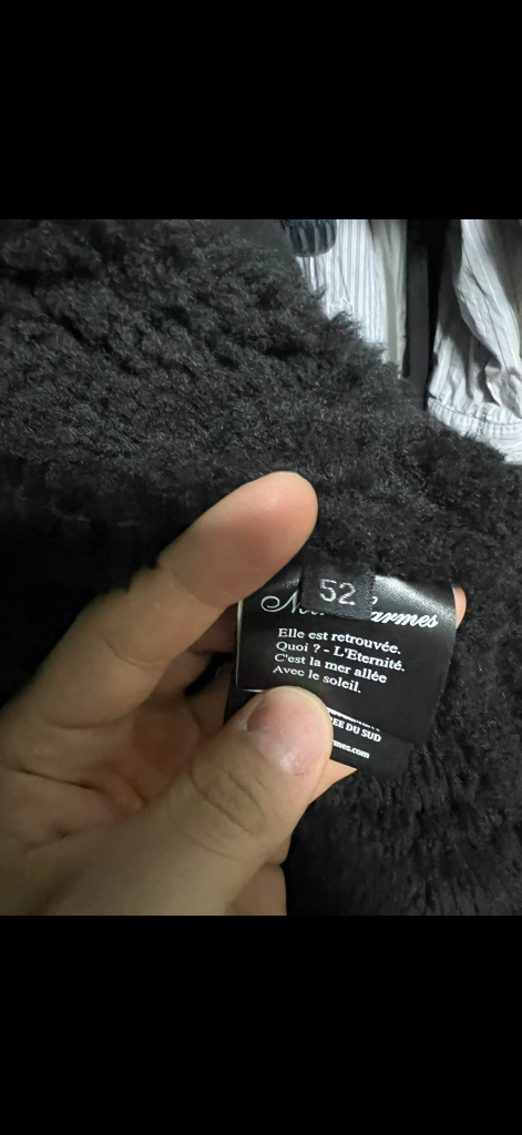 느와르라르메스 (52)블랙 무스탕 자켓 블랙라밸(공홈가305만원) 이미지