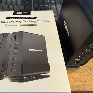 아모란나 디스플레이링크 맥북 도킹스테이션 트리플모니터 듀얼모니터 15in1 C타입 멀티허브 이미지