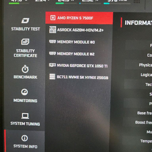 7500f, a620m, ddr5 16GB 보드셋 팝니다 이미지