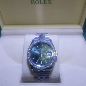 롤렉스 데이저스트 36mm 다이아베젤 민트그린 시계 이미지