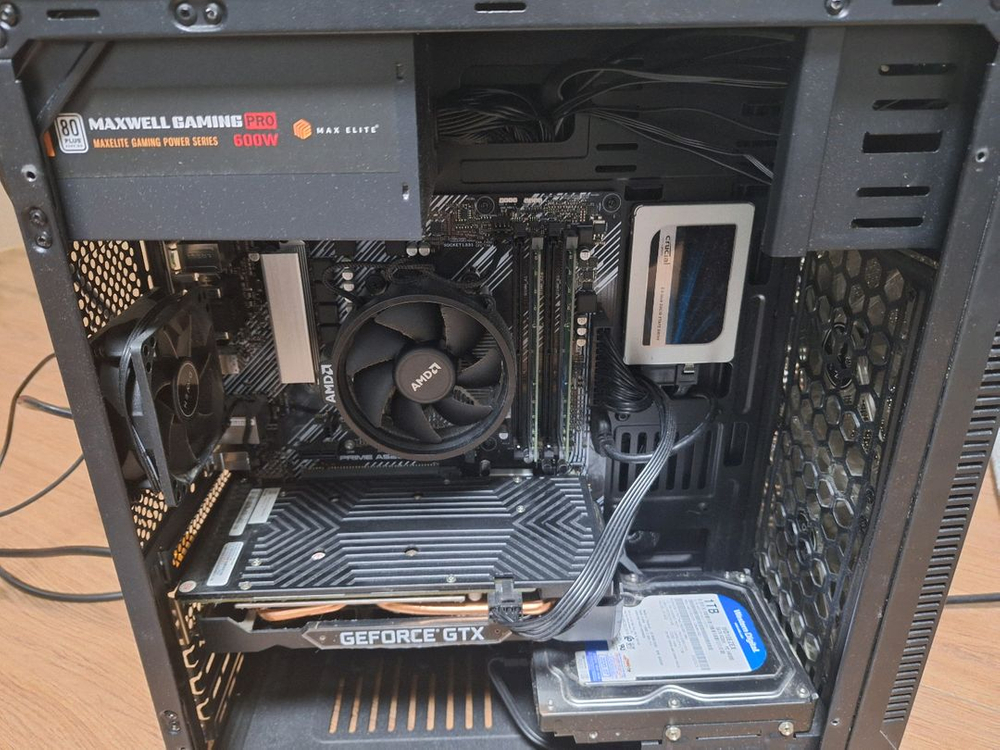 게이밍 컴퓨터 PC 본체 Ryzen 5600 GTX 1660 SUPER 배그 로아 발로란트 오버워치 게임용 데스크탑 이미지