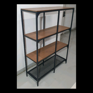 이케아 IKEA 피엘보 철제 원목 4단 선반장(블랙메탈) 이미지