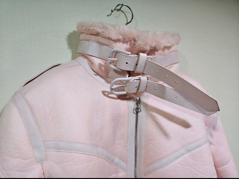 [새상품/품절템] 핑크 무스탕 (Free 사이즈) 이미지