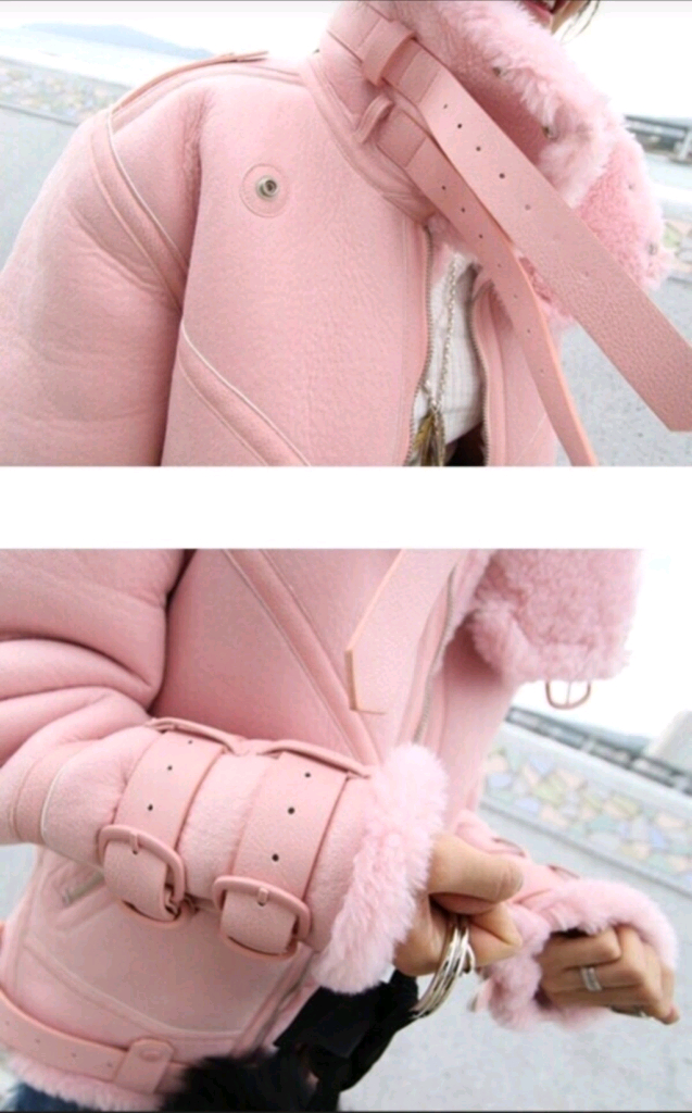 [새상품/품절템] 핑크 무스탕 (Free 사이즈) 이미지