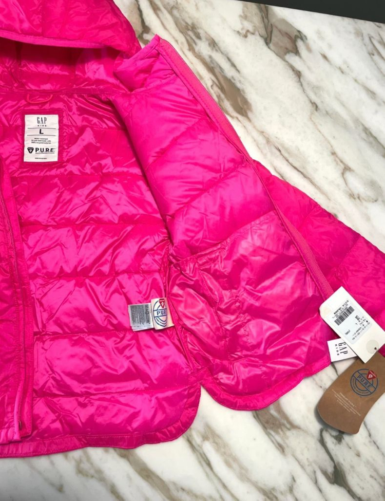 (새상품/새제품) GAP KIDS 핑크 경량 패딩 점퍼 L 이미지