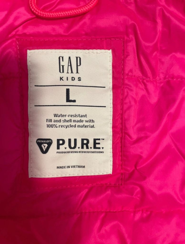 (새상품/새제품) GAP KIDS 핑크 경량 패딩 점퍼 L 이미지