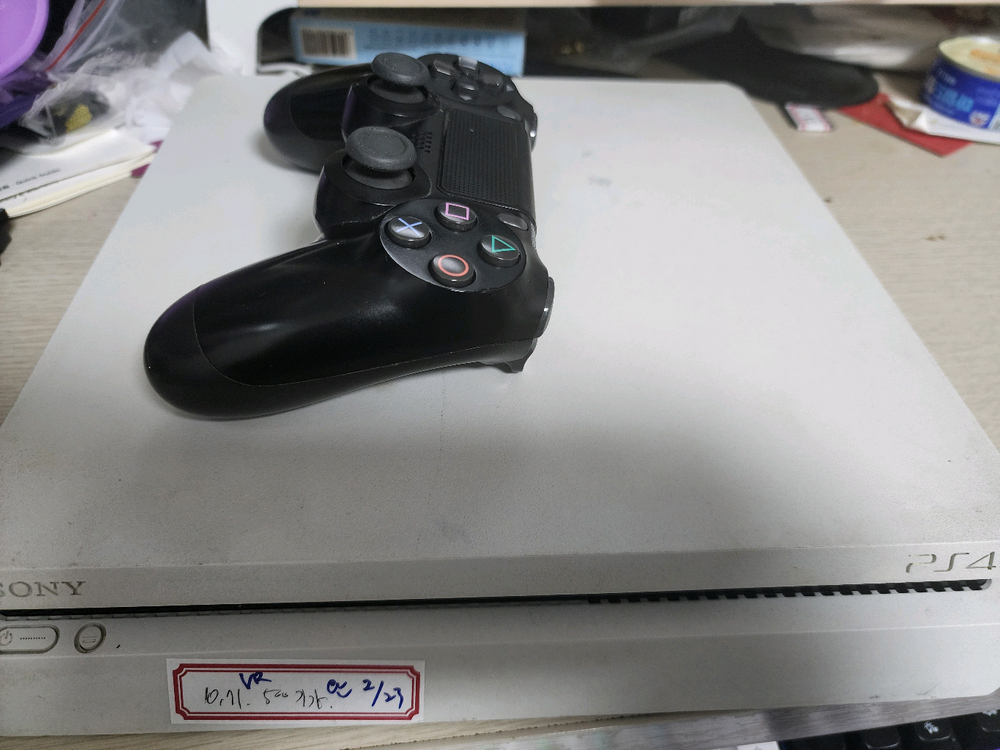 PS4 슬림 화이트 +psVR 3번세트 vr게임 500기가 이미지