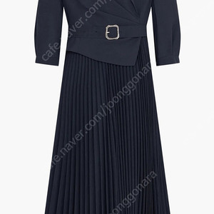(새상품) KL 플리츠 원피스 네이비 55 듀엘 오즈세컨 레니본 지컷 보브 린 모조에스핀 지고트 시슬리 이미지