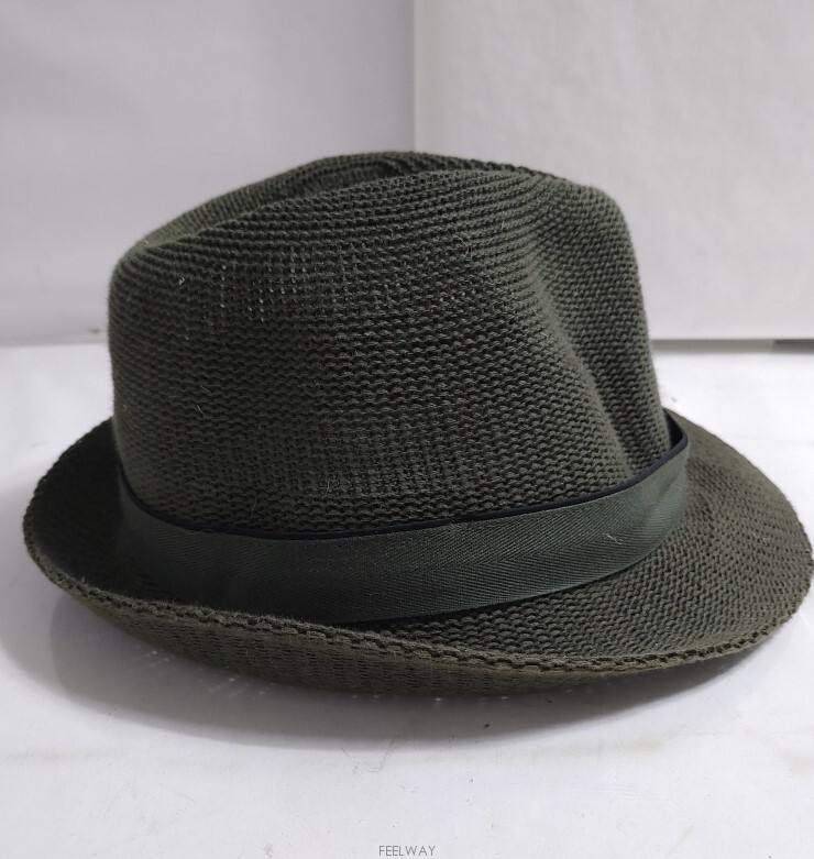 패션잡화 특가~라피아소재 멋진남성 중절모 베레모 페도라 지적인 그린컬러 지갑 모자 헌팅캡 밀집모자 왕골모자 이미지
