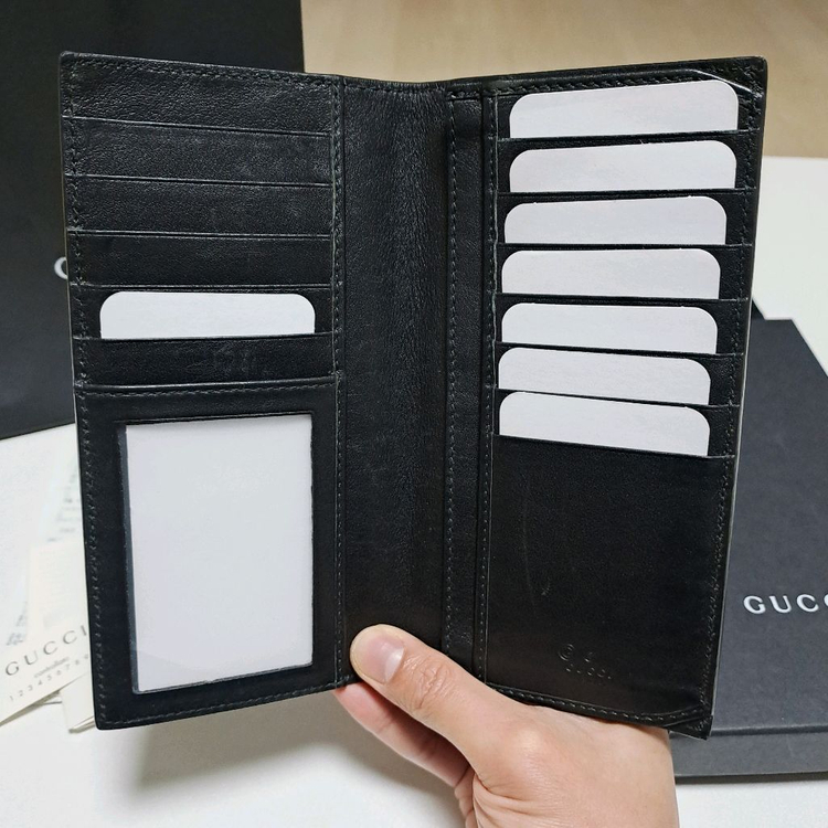 [정품/영수증 풀셋] 구찌 마이크로시마 가죽 장지갑, 구찌지갑,구찌장지갑,구찌남성지갑 이미지