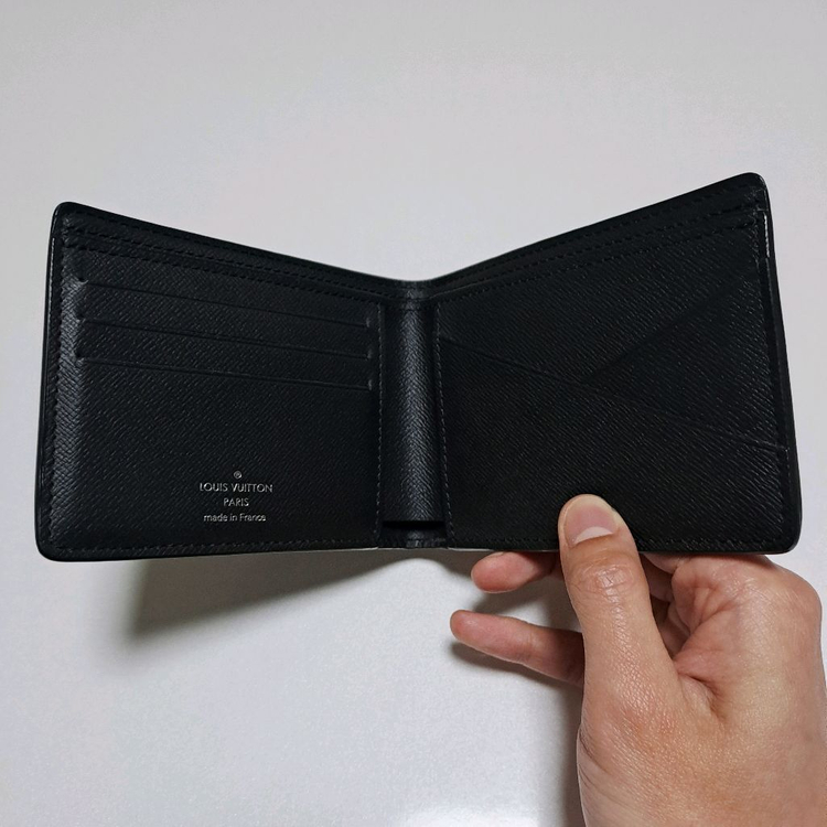 [100%/정품] 루이비통 멀티플 타이가 블랙 반지갑, 루이비통지갑,루이비통반지갑 이미지