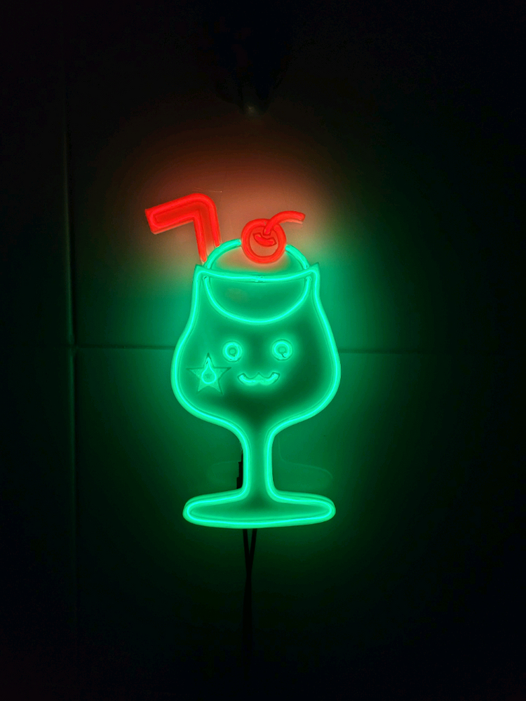 메론소다 스마일 네온사인 led 램프 무드등 조명 이미지