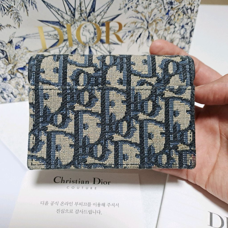 [100%/정품] 디올 새들 오블리크 자카드 카드지갑, 디올지갑,디올카드지갑,디올새들지갑 이미지