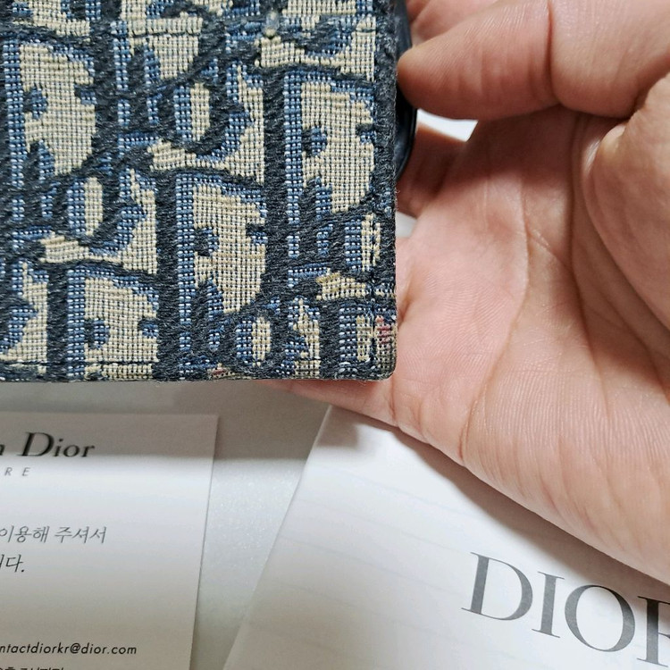 [100%/정품] 디올 새들 오블리크 자카드 카드지갑, 디올지갑,디올카드지갑,디올새들지갑 이미지