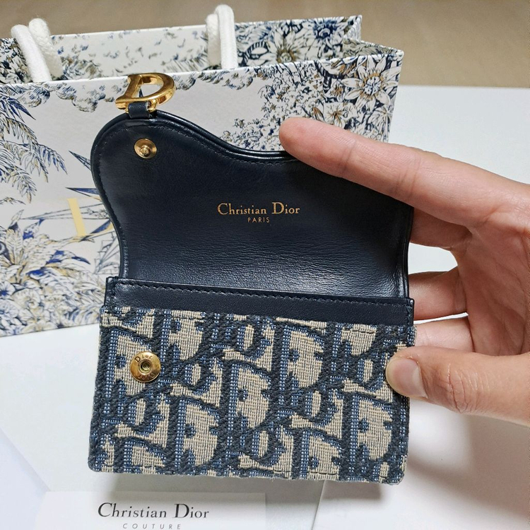 [100%/정품] 디올 새들 오블리크 자카드 카드지갑, 디올지갑,디올카드지갑,디올새들지갑 이미지