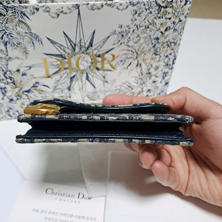 [100%/정품] 디올 새들 오블리크 자카드 카드지갑, 디올지갑,디올카드지갑,디올새들지갑 이미지