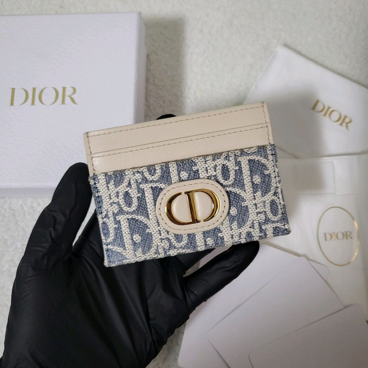 [유일매물/한정판] 디올 오블리크 몽테인 카드홀더 카드지갑 라이트 비스킷 이미지