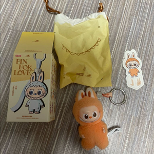 풀박급처)미니 라부부 팝마트 알파벳 비밀번호 j 키링 인형 이미지
