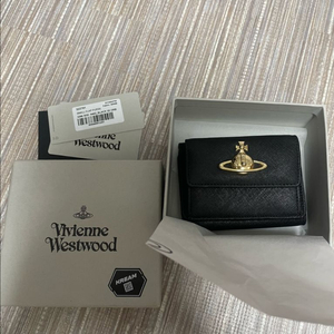 풀박급처)비비안웨스트우드 사피아노 블랙 카드지갑 반지갑 스몰 플랩 퍼스 이미지