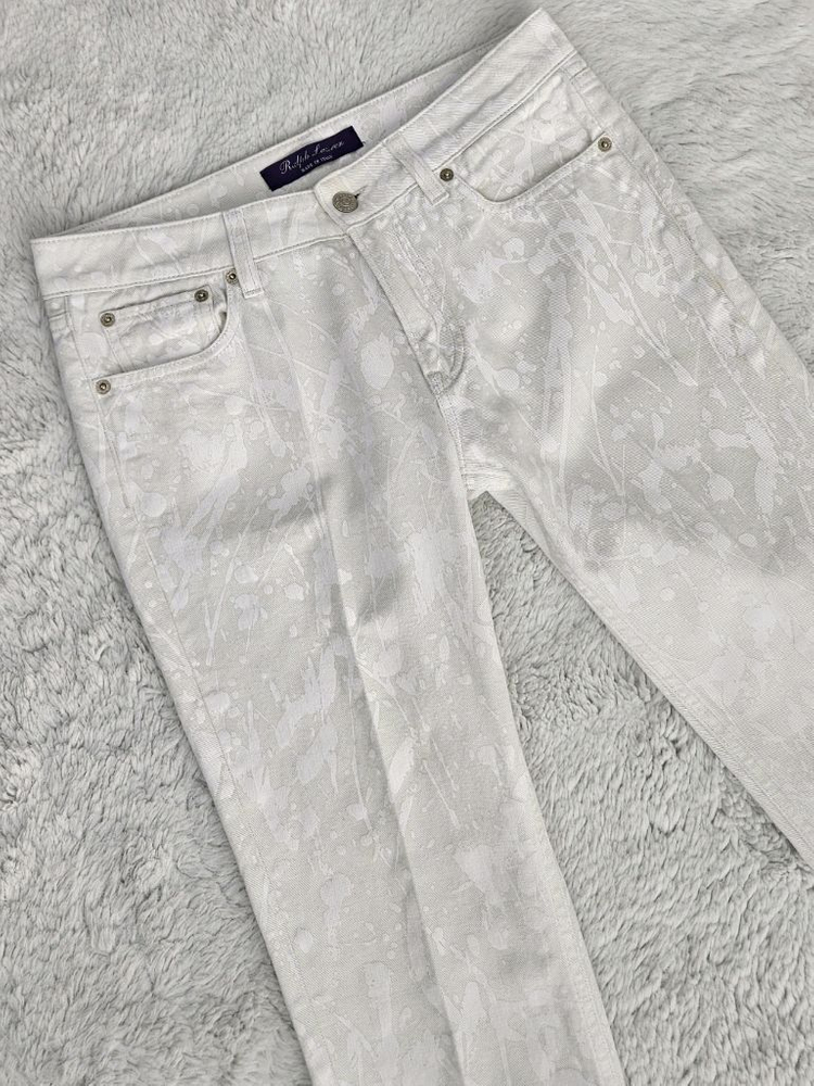 폴로 랄프로렌 퍼플라벨 화이트 페인팅 데님팬츠 [ 로로피아나 쿠치넬리 톰포드 에르메스 루이비통 키톤 ] 이미지