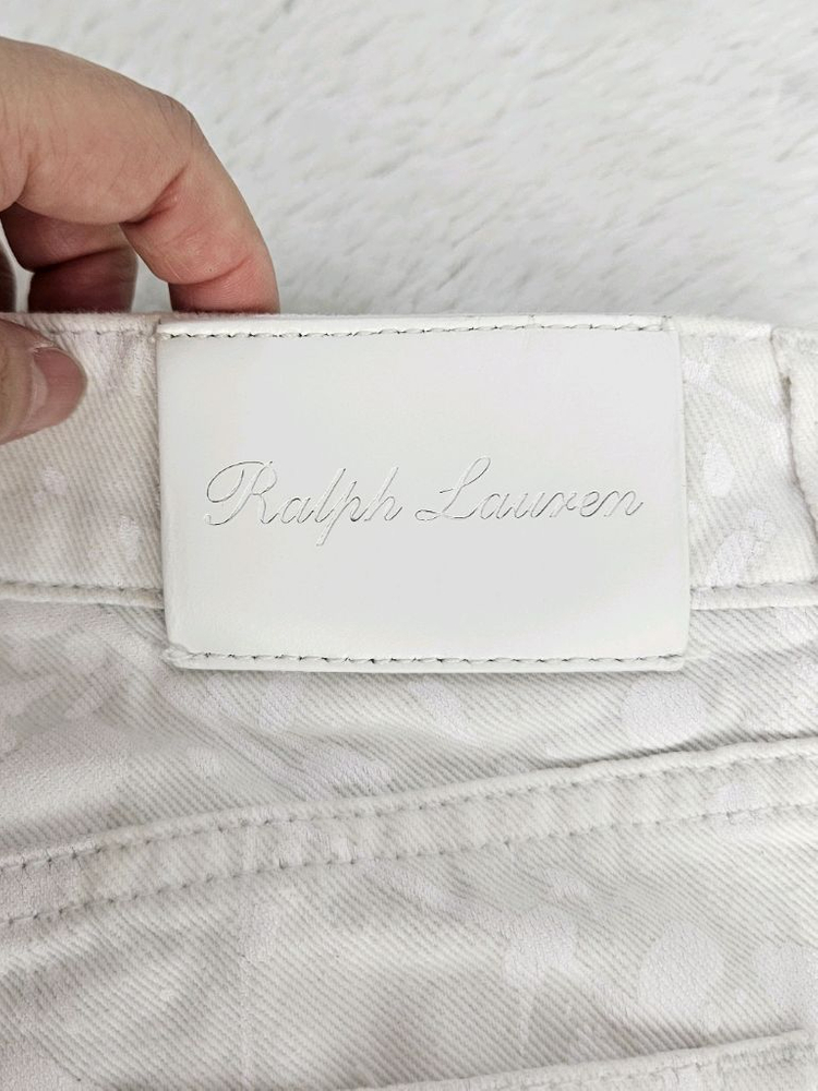 폴로 랄프로렌 퍼플라벨 화이트 페인팅 데님팬츠 [ 로로피아나 쿠치넬리 톰포드 에르메스 루이비통 키톤 ] 이미지