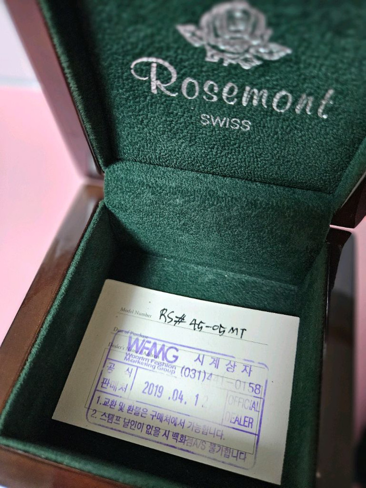 로즈몽 여성용 탄생석 가죽시계/SWISS 이미지