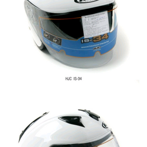 HJC IS-34 퓨어 화이트 선바이저 오픈페이스헬멧(XL)왼쪽 덕트가 하나 빠져서 저렴하게 판매하오니 예민하신분 이미지