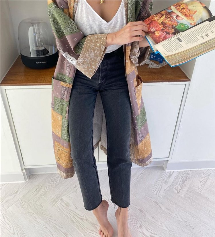 매니모어몽 청바지 데님 흑청 (s사이즈) 이미지