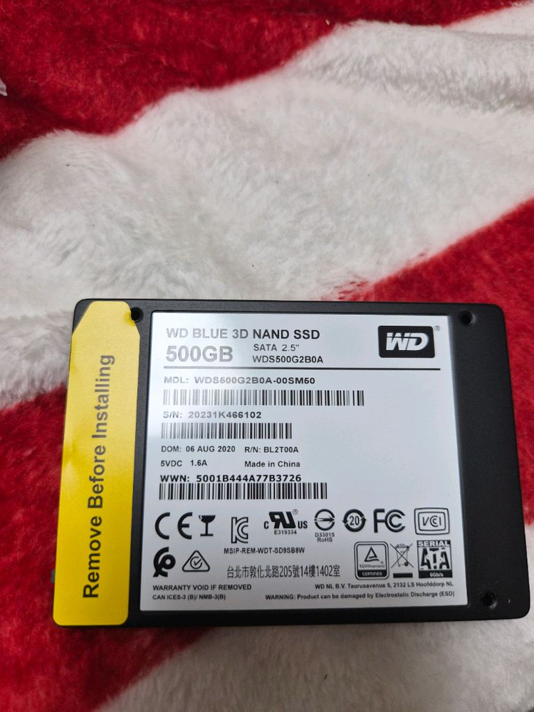 WD BLUE SSD 500GB 이미지