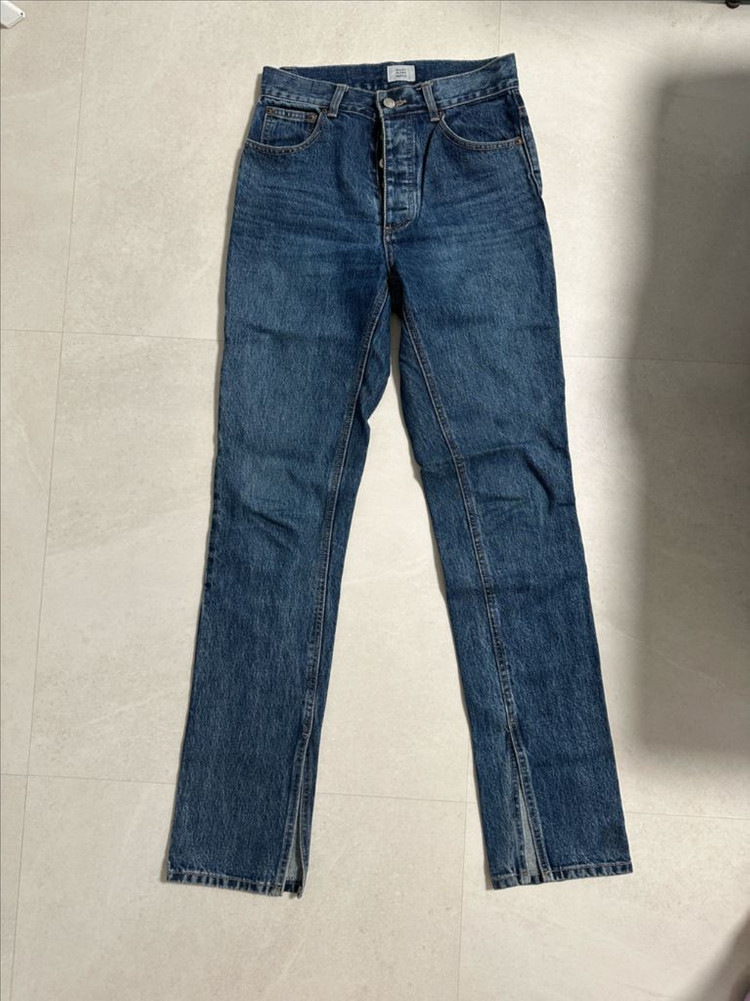 매니모어몽 슬릿 청바지 진청 (S사이즈) 이미지