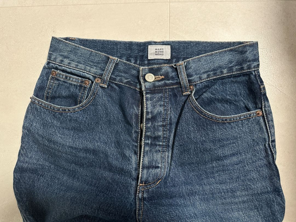 매니모어몽 슬릿 청바지 진청 (S사이즈) 이미지