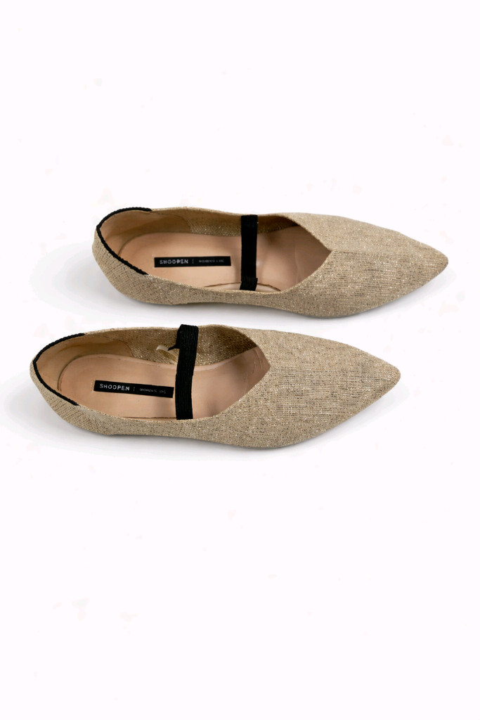슈펜 여성 플랫 슈즈 240 골드 이미지