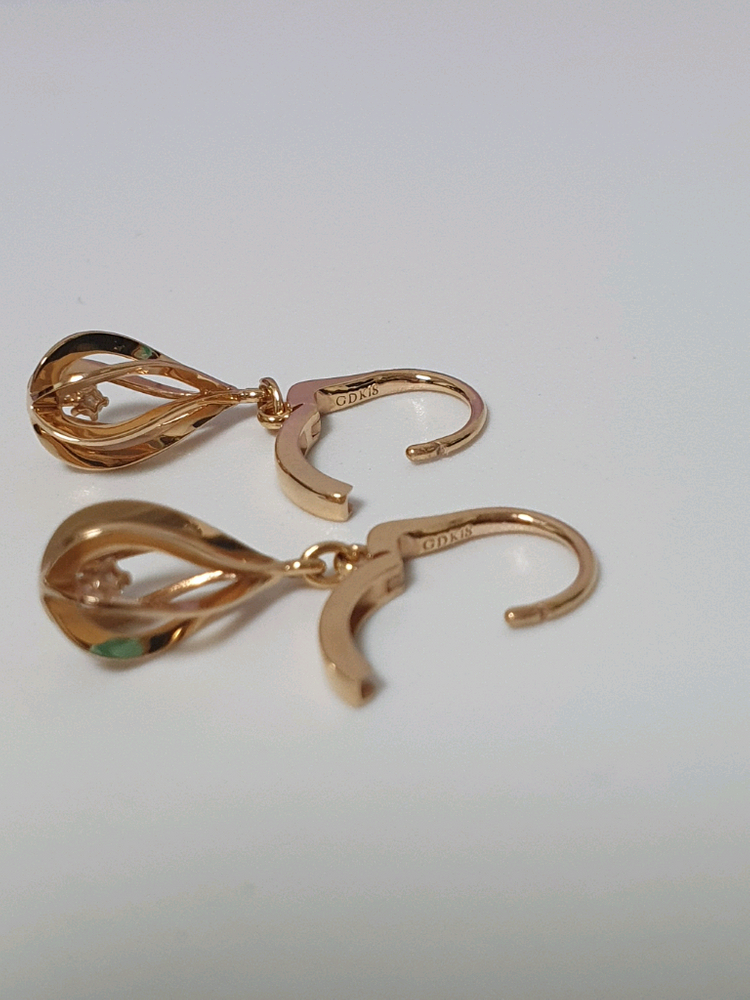 골든듀 18k 해피듀 다이아 목걸이 귀걸이 세트 이미지