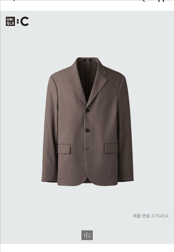 유니클로c25ss 감탄재킷 다크브라운 L판매 이미지