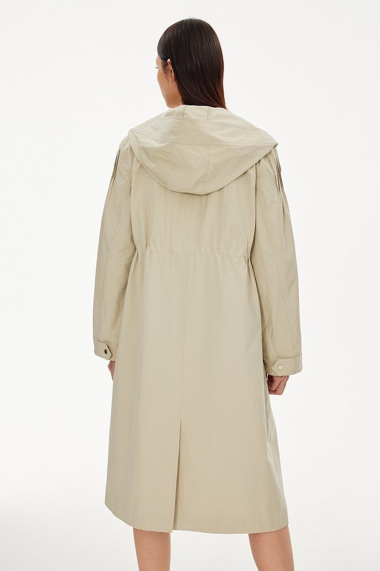 지컷 바스락 23년 후드 야상 점퍼 자켓 스트링 코트 올드머니룩 출근룩 트렌치 이미지