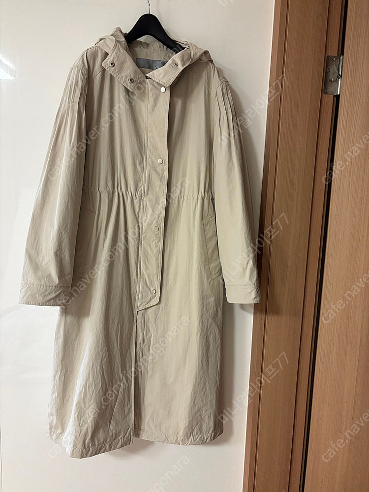 지컷 바스락 23년 후드 야상 점퍼 자켓 스트링 코트 올드머니룩 출근룩 트렌치 이미지