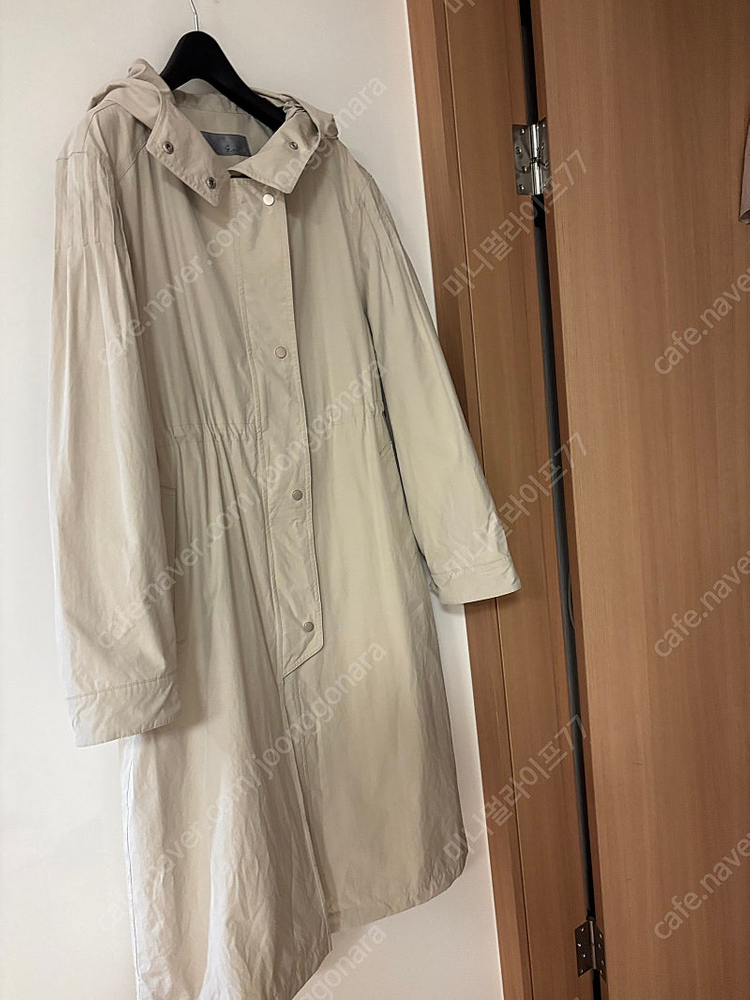 지컷 바스락 23년 후드 야상 점퍼 자켓 스트링 코트 올드머니룩 출근룩 트렌치 이미지