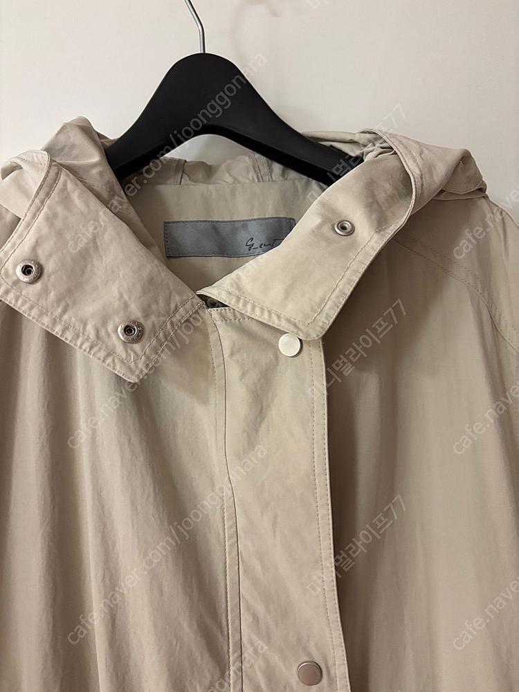 지컷 바스락 23년 후드 야상 점퍼 자켓 스트링 코트 올드머니룩 출근룩 트렌치 이미지