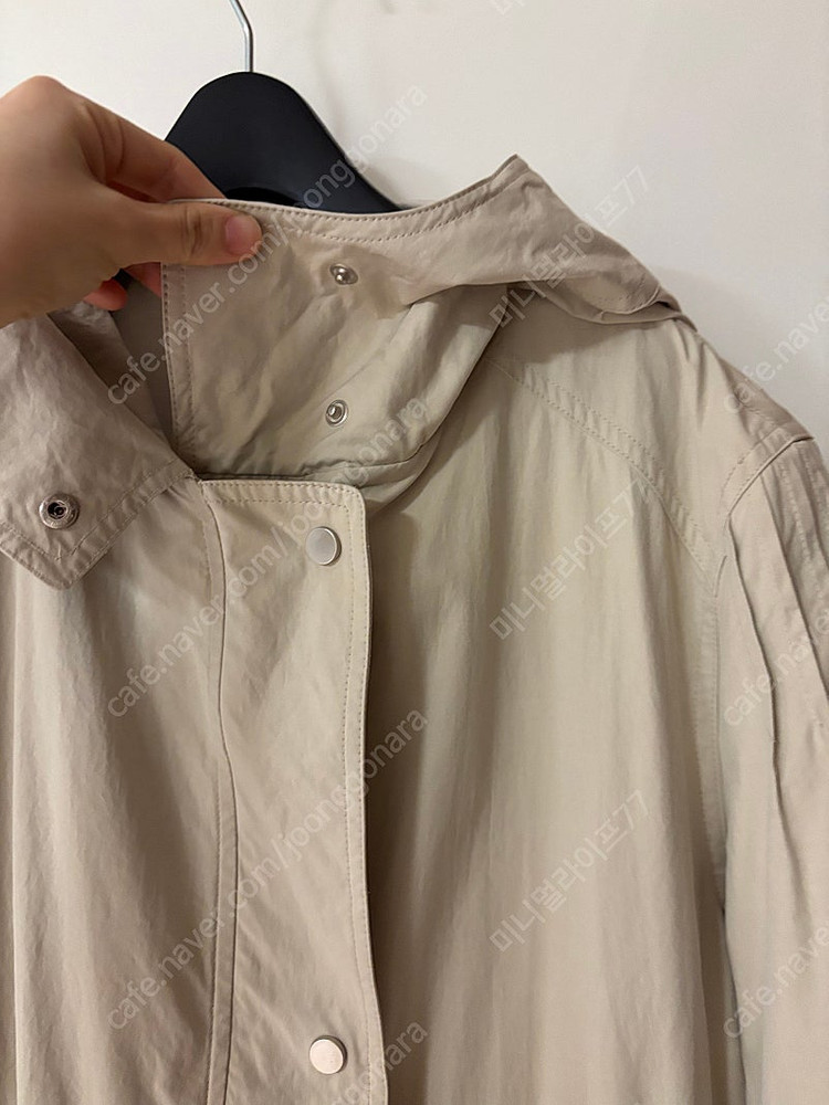 지컷 바스락 23년 후드 야상 점퍼 자켓 스트링 코트 올드머니룩 출근룩 트렌치 이미지