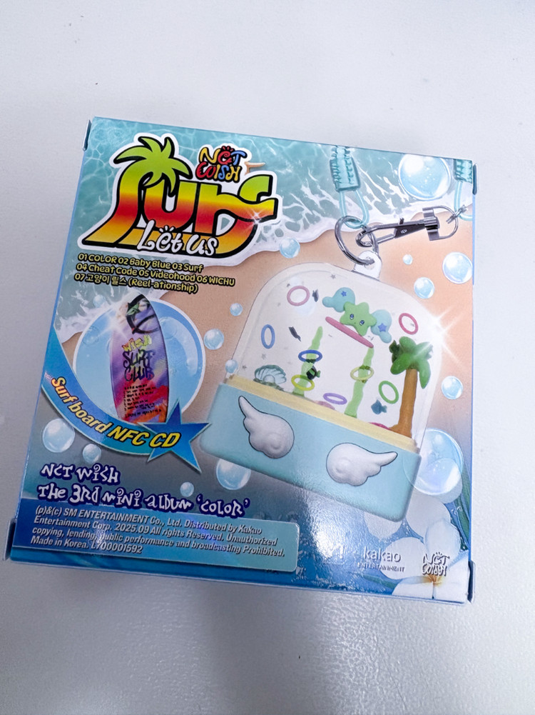 엔시티위시 NCT WISH 컬러 스마트 앨범 서프 버전 키링 유우시 사쿠야 리쿠 시온 콘서트 포카 팬미팅 이미지