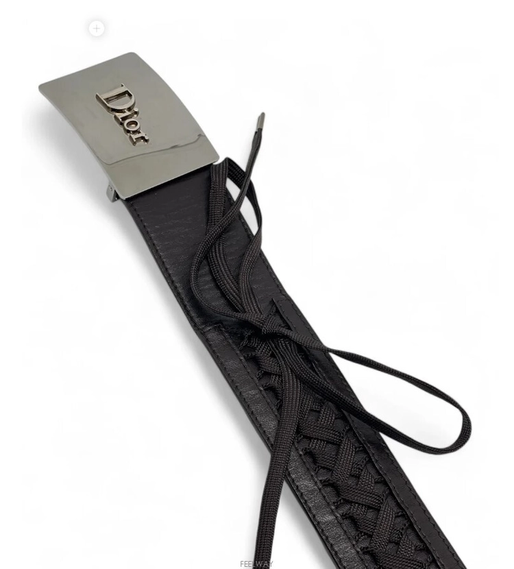 명품 디올(Dior 정품)레이스업(Lace-up) 위빙 벨트 존 갈리아노 크리에이티브 디렉터 디자인 단한점 이미지