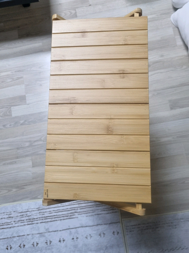 캠핑 접이식 선반 2개 우드 3단+4단 거치대 이미지