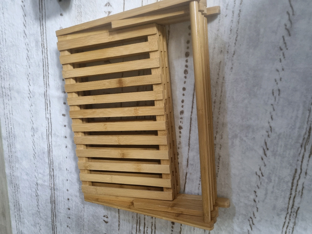 캠핑 접이식 선반 2개 우드 3단+4단 거치대 이미지